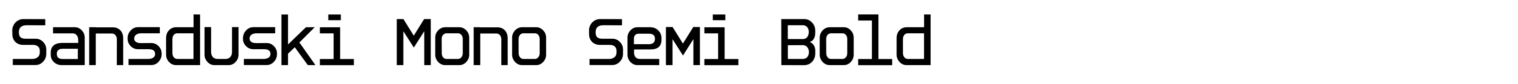 Sansduski Mono Semi Bold